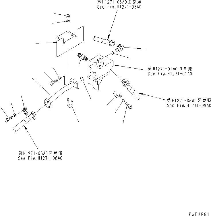 Схема запчастей Komatsu PC210-6 - НАВЕСНОЕ ОБОРУД-Е ( АКТУАТОР) (CROSS КЛАПАН¤ ЛЕВ.) (КЛАПАН БЕЗОПАСНОСТИ) ГИДРАВЛИКА