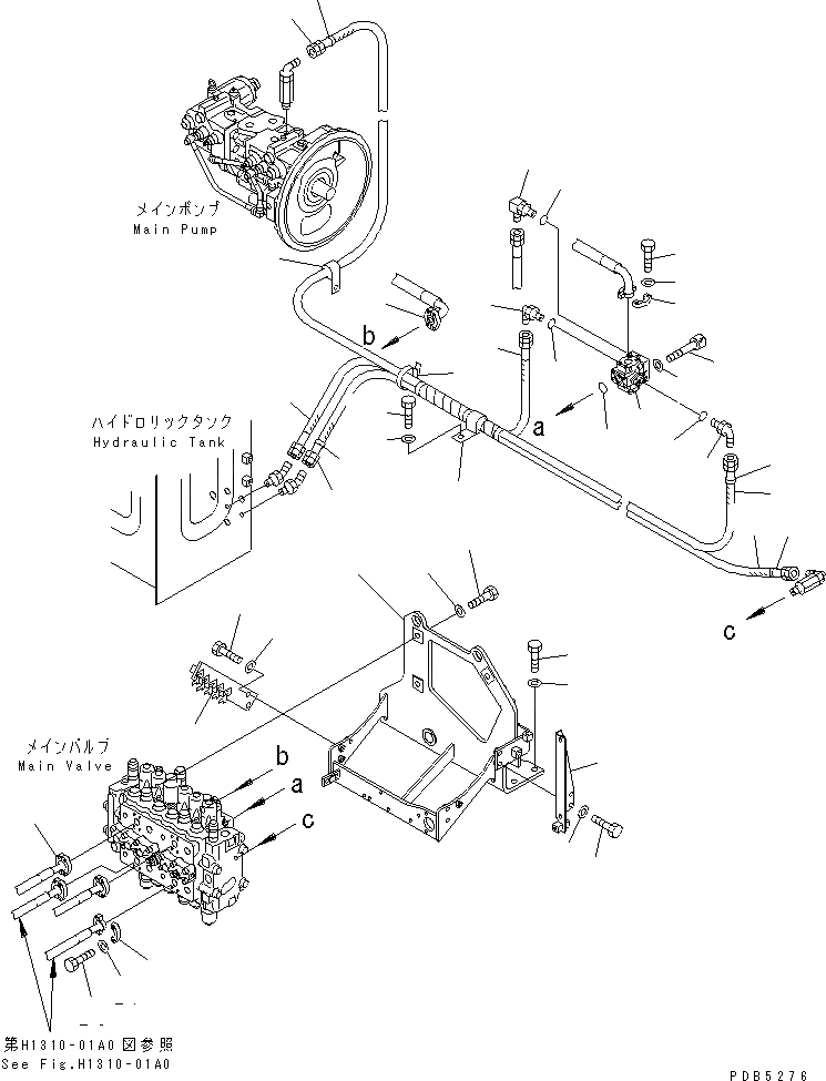 Схема запчастей Komatsu PC210-6 - ОСНОВН. КЛАПАН (КОРПУС КЛАПАНА)(№9-979) ГИДРАВЛИКА