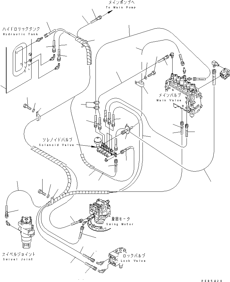 Схема запчастей Komatsu PC210-6 - СОЛЕНОИДНЫЙ КЛАПАН (SOLINOID КЛАПАН ЛИНИЯ)(№9-979) ГИДРАВЛИКА