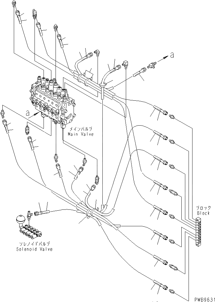 Схема запчастей Komatsu PC210-6 - ОСНОВН. ЛИНИЯ PPC (КЛАПАН ЛИНИИ PPCS)(№-) ГИДРАВЛИКА