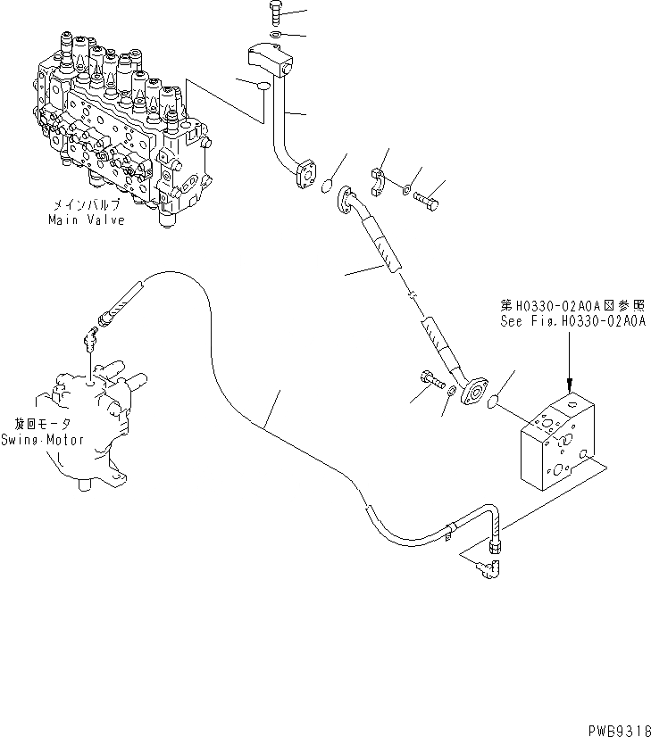 Схема запчастей Komatsu PC210-6K - ВОЗВРАТНАЯ ЛИНИЯ(ШЛАНГИ)(№K-) ГИДРАВЛИКА