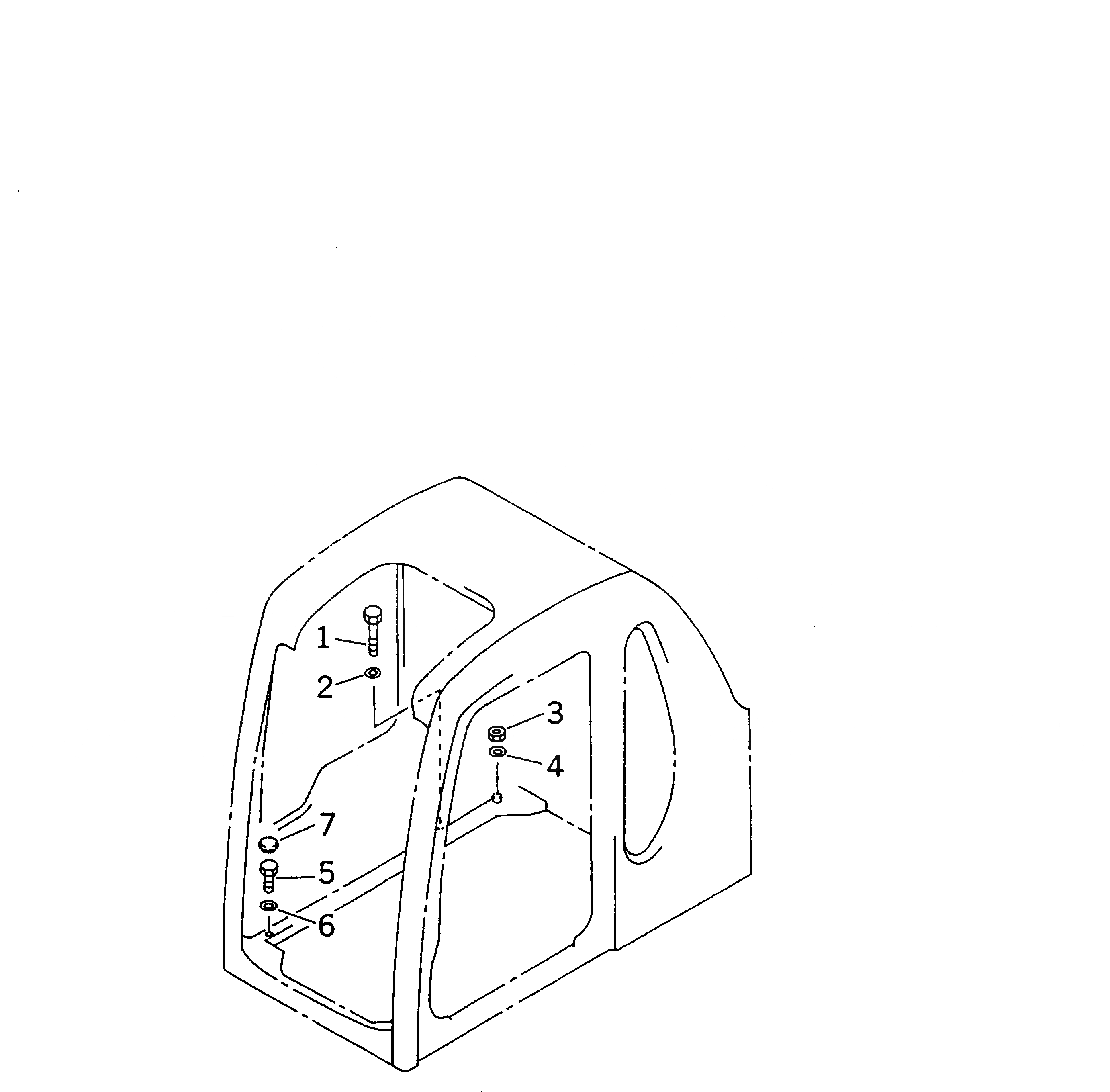 Схема запчастей Komatsu PC210-6K - КАБИНА (ЧАСТИ Д/УСТАНОВКИ)(№K-K999) КАБИНА ОПЕРАТОРА И СИСТЕМА УПРАВЛЕНИЯ