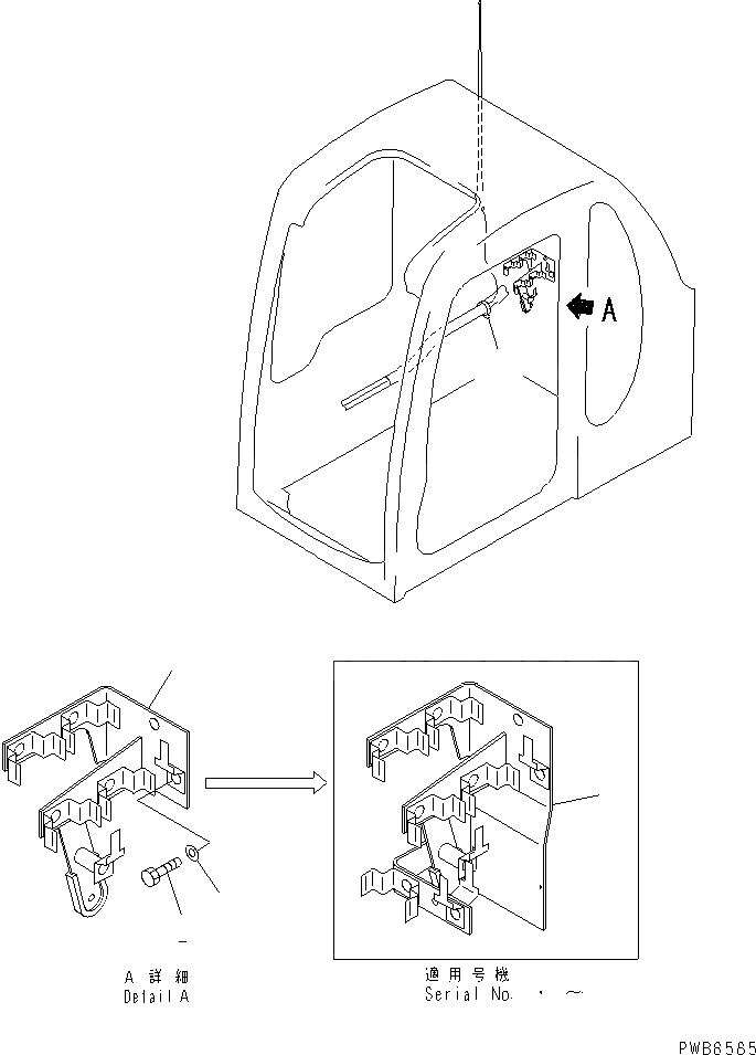 Схема запчастей Komatsu PC210-6K - КАБИНА (TERMINAL BRACKET)(№K-K999) КАБИНА ОПЕРАТОРА И СИСТЕМА УПРАВЛЕНИЯ