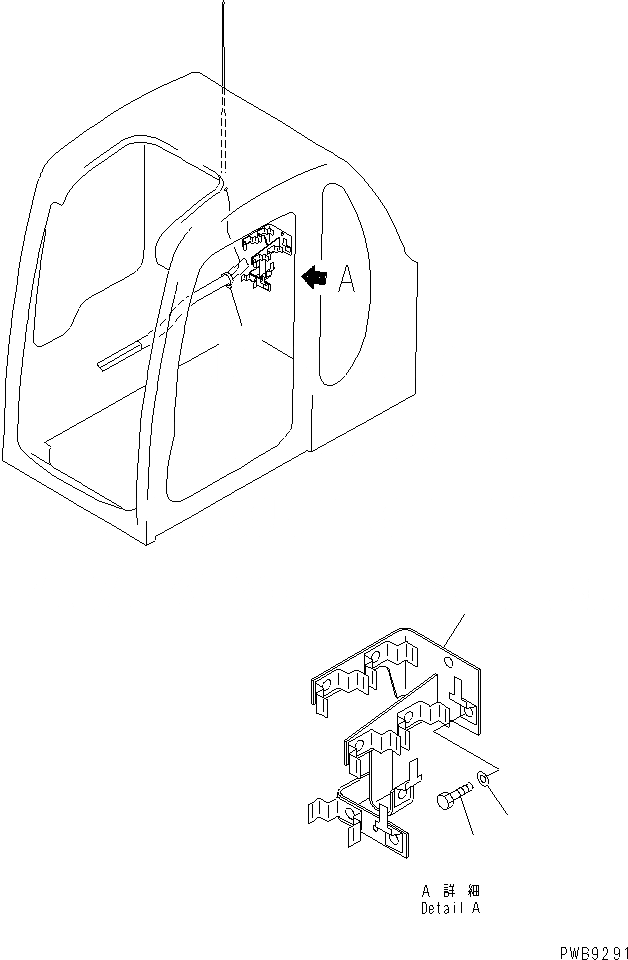 Схема запчастей Komatsu PC210-6K - КАБИНА (TERMINAL BRACKET)(№K-) КАБИНА ОПЕРАТОРА И СИСТЕМА УПРАВЛЕНИЯ