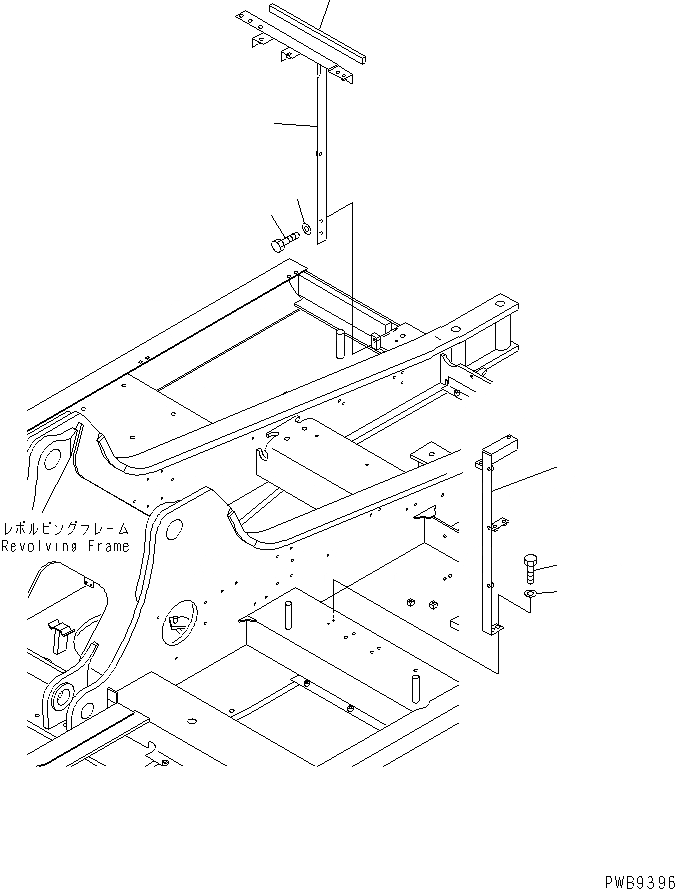 Схема запчастей Komatsu PC210-6K - РАМА (КАБИНА)(№K-) ЧАСТИ КОРПУСА