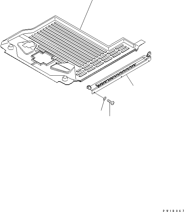 Схема запчастей Komatsu PC210-7-CG - ПОКРЫТИЕ ПОЛА( АКТУАТОР)(№-) КАБИНА ОПЕРАТОРА И СИСТЕМА УПРАВЛЕНИЯ