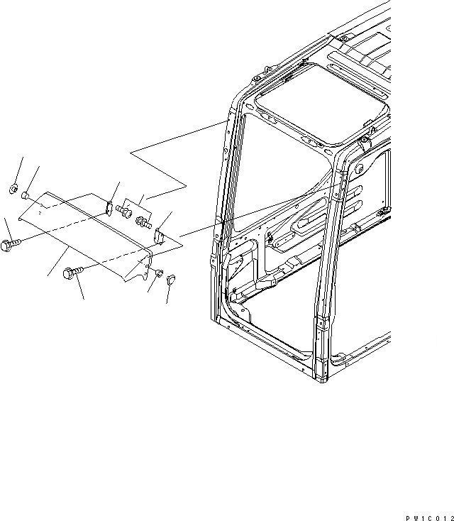 Схема запчастей Komatsu PC210-7-CG - КОЗЫРЕК(№-) КАБИНА ОПЕРАТОРА И СИСТЕМА УПРАВЛЕНИЯ