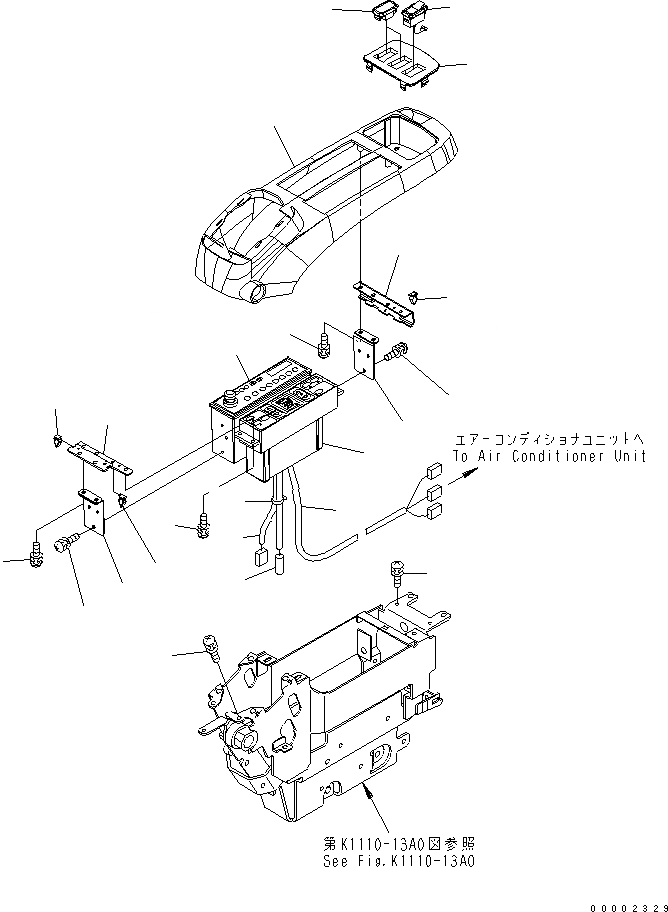 Схема запчастей Komatsu PC210-7-CG - ОСНОВН. КОНСТРУКЦИЯ (КОНСОЛЬ) (ВЕРХН.) (ЛЕВ.) (СПЕЦ-Я ДЛЯ РАЗРУШ. ЗДАНИЙ)(№-) КАБИНА ОПЕРАТОРА И СИСТЕМА УПРАВЛЕНИЯ