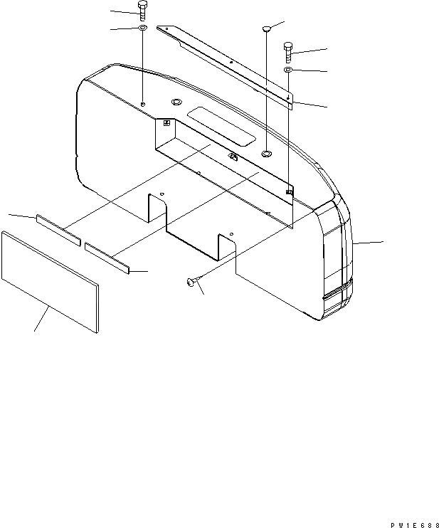 Схема запчастей Komatsu PC210-7-CG - ПРОТИВОВЕС ЧАСТИ КОРПУСА