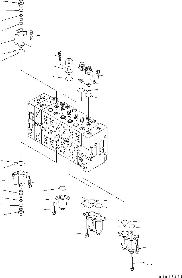 Схема запчастей Komatsu PC210-7-CG - ОСНОВН. КЛАПАН (-АКТУАТОР) (/9)(№9-) ОСНОВН. КОМПОНЕНТЫ И РЕМКОМПЛЕКТЫ