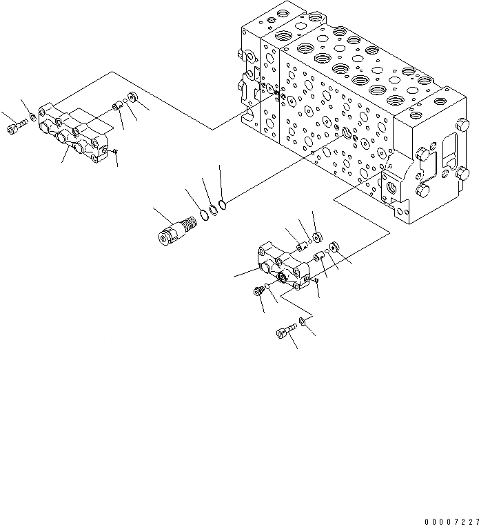 Схема запчастей Komatsu PC210-7-CG - ОСНОВН. КЛАПАН (-АКТУАТОР) (/9) ОСНОВН. КОМПОНЕНТЫ И РЕМКОМПЛЕКТЫ