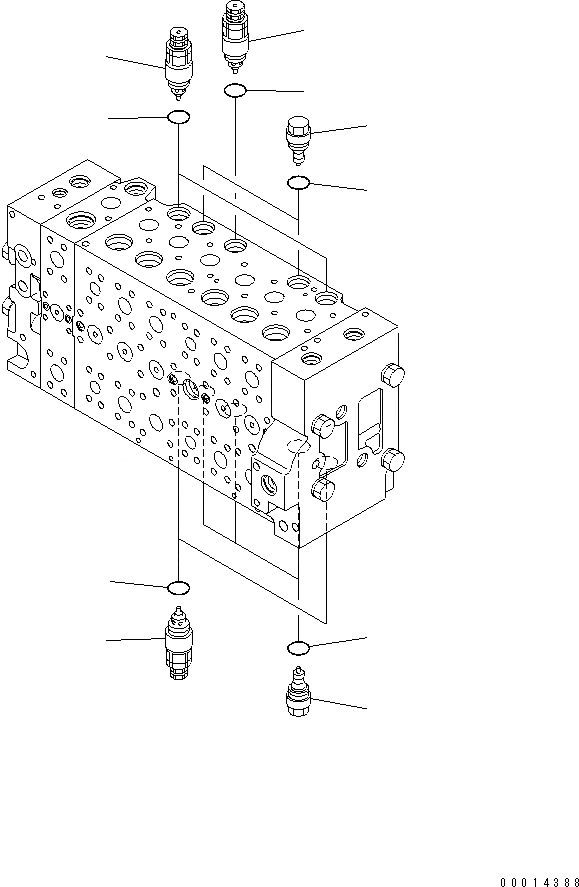 Схема запчастей Komatsu PC210-7-CG - ОСНОВН. КЛАПАН (-АКТУАТОР) (/9) ОСНОВН. КОМПОНЕНТЫ И РЕМКОМПЛЕКТЫ