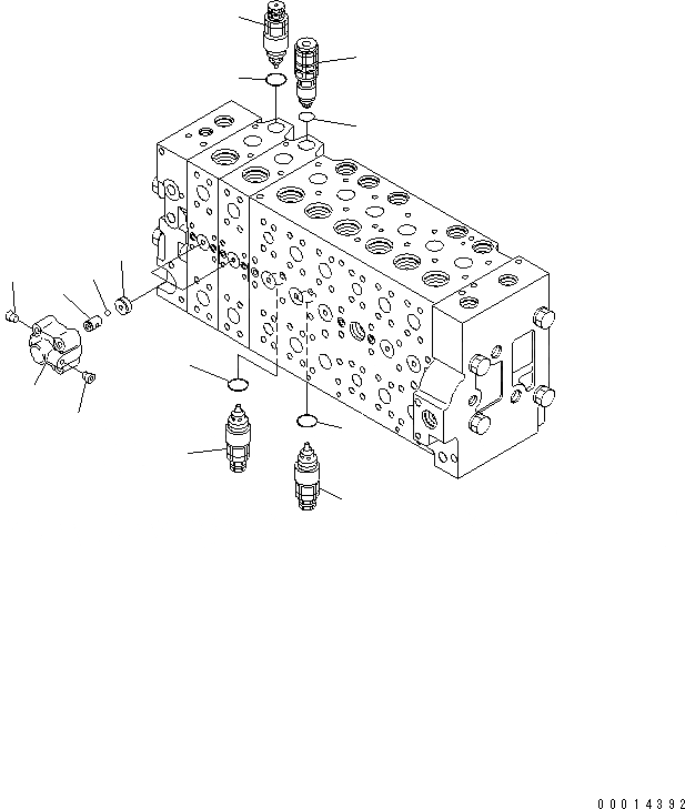 Схема запчастей Komatsu PC210-7-CG - ОСНОВН. КЛАПАН (-АКТУАТОР) (/) ОСНОВН. КОМПОНЕНТЫ И РЕМКОМПЛЕКТЫ