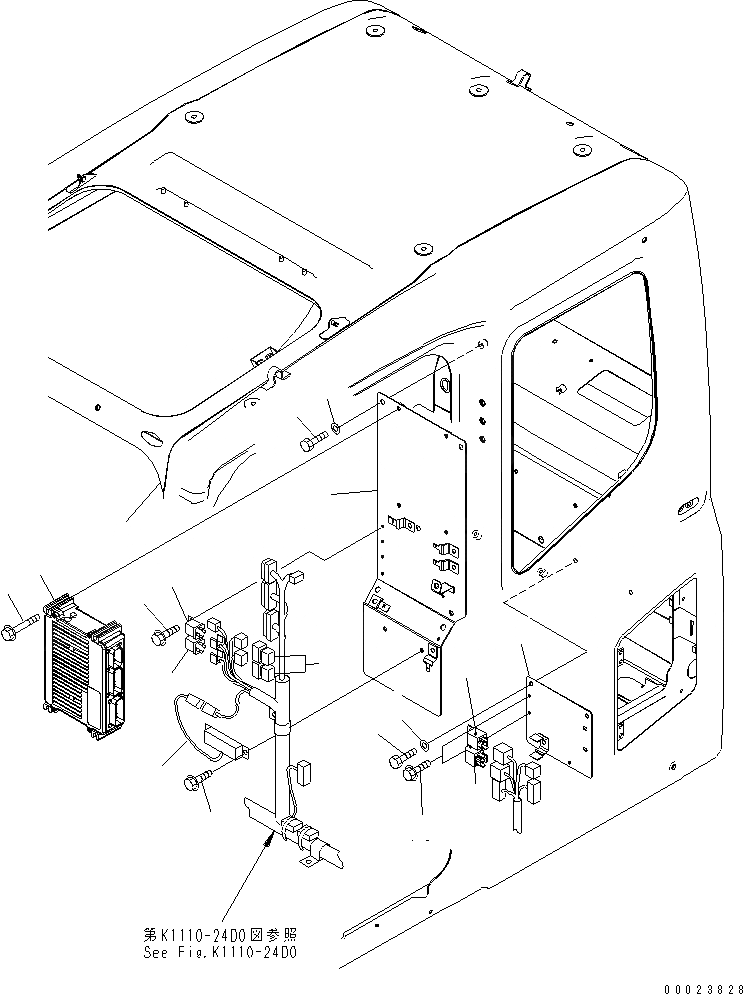 Схема запчастей Komatsu PC210-7K - ОСНОВН. КОНСТРУКЦИЯ (КАБИНА) (ПАНЕЛЬ)(№K77-) КАБИНА ОПЕРАТОРА И СИСТЕМА УПРАВЛЕНИЯ