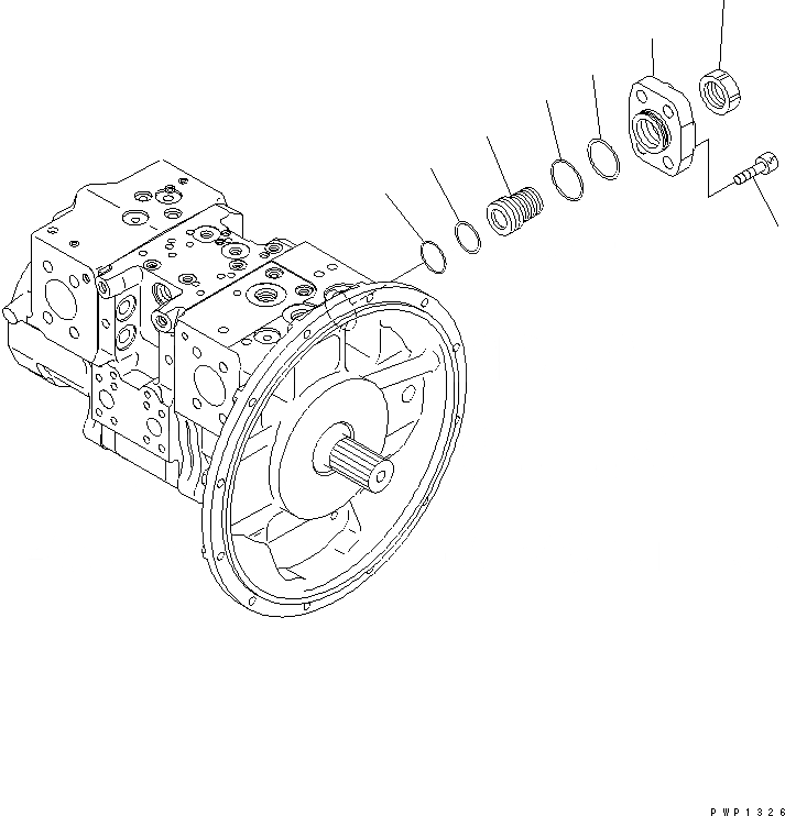 Схема запчастей Komatsu PC210-7K - ОСНОВН. НАСОС (/) ОСНОВН. КОМПОНЕНТЫ И РЕМКОМПЛЕКТЫ