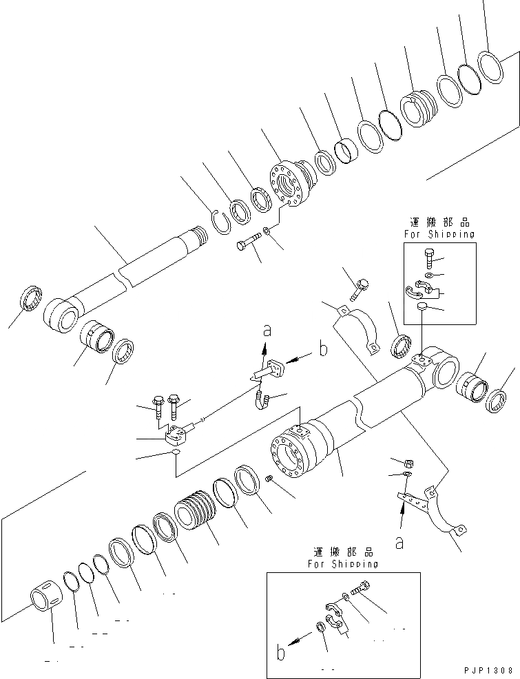 Схема запчастей Komatsu PC210-7K - ЦИЛИНДР СТРЕЛЫ ОСНОВН. КОМПОНЕНТЫ И РЕМКОМПЛЕКТЫ