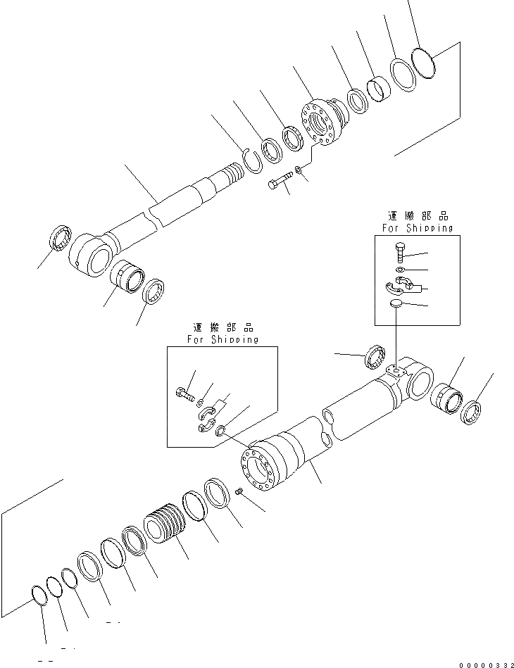 Схема запчастей Komatsu PC210-7K - СТРЕЛА ADJUST ЦИЛИНДР (ДЛЯ 2-СЕКЦИОНН. СТРЕЛЫ) ОСНОВН. КОМПОНЕНТЫ И РЕМКОМПЛЕКТЫ