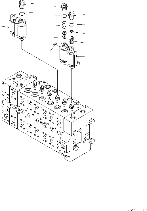 Схема запчастей Komatsu PC210-7K - ОСНОВН. КЛАПАН (-АКТУАТОР) (/9)(№K-K) ОСНОВН. КОМПОНЕНТЫ И РЕМКОМПЛЕКТЫ