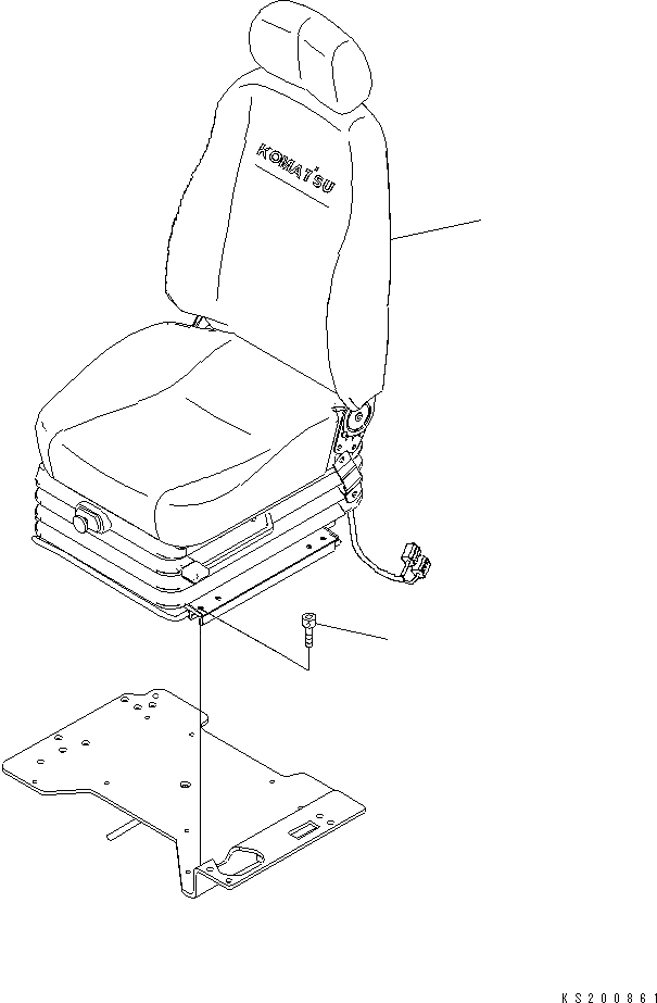 Схема запчастей Komatsu PC210-8K - OPERATORґS ВЫС. BACKED СИДЕНЬЕ (ПОДВЕСКА) (№K-) K OPERATORґS ОБСТАНОВКА И СИСТЕМА УПРАВЛЕНИЯ