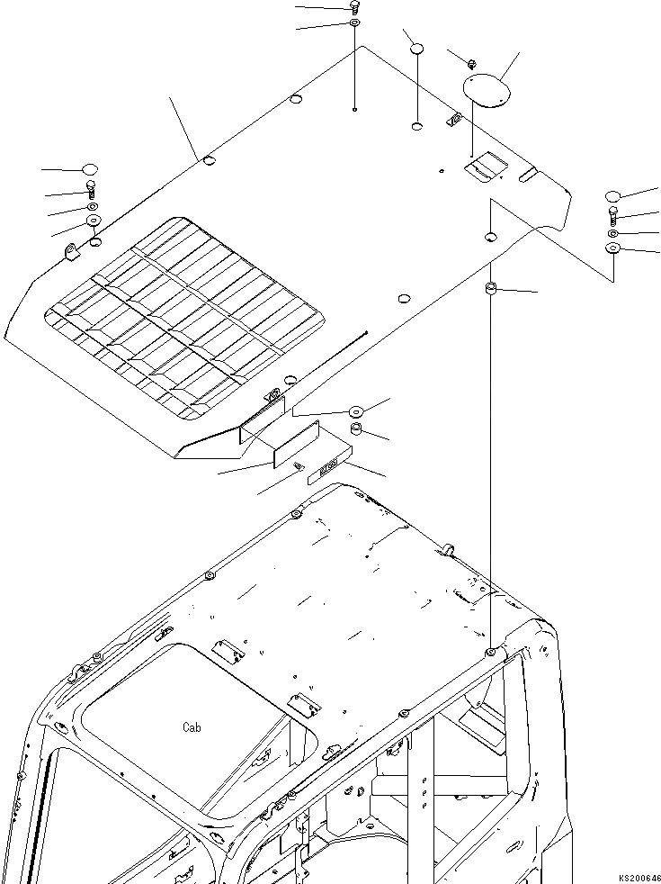 Схема запчастей Komatsu PC210-8K - ВЕРХНЯЯ ЗАЩИТА K OPERATORґS ОБСТАНОВКА И СИСТЕМА УПРАВЛЕНИЯ