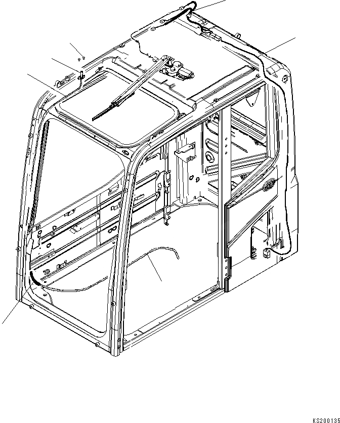 Схема запчастей Komatsu PC210-8K - ОКНО В КРЫШЕ ОМЫВАТЕЛЬ/ДВОРНИКИ (РАЗРУШ. ЗДАНИЙ ОСНОВ.) (/) K OPERATORґS ОБСТАНОВКА И СИСТЕМА УПРАВЛЕНИЯ