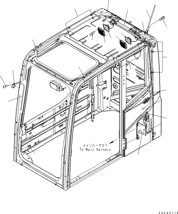 Схема запчастей Komatsu PC210-8K - ОСНОВН. КОНСТРУКЦИЯ (OPERATORґS КАБИНА) (РАДИО Э/ПРОВОДКА И ОМЫВАТЕЛЬ СТЕКЛА ШЛАНГИ) K OPERATORґS ОБСТАНОВКА И СИСТЕМА УПРАВЛЕНИЯ