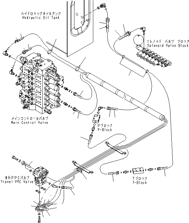 Схема запчастей Komatsu PC210-8K - ОСНОВН. КОНСТРУКЦИЯ (P.P.C. ТРУБЫ) (/) K OPERATORґS ОБСТАНОВКА И СИСТЕМА УПРАВЛЕНИЯ