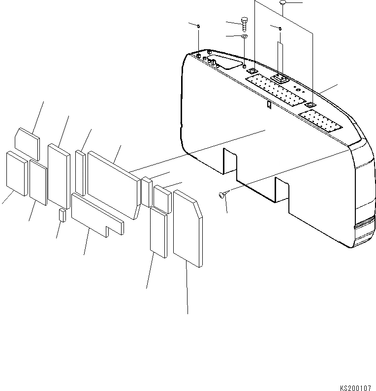 Схема запчастей Komatsu PC210-8K - ПРОТИВОВЕС (KG) (STD) (LC) (№K9-) M ЧАСТИ КОРПУСА