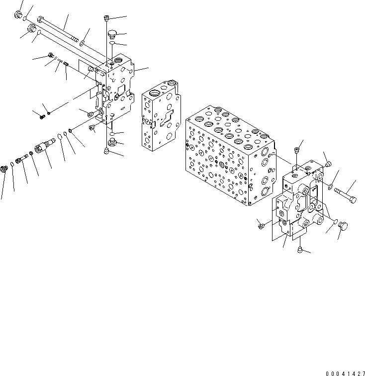 Схема запчастей Komatsu PC210-8K - ОСНОВН. КЛАПАН (-АКТУАТОР) (7/9) Y ОСНОВН. КОМПОНЕНТЫ И РЕМКОМПЛЕКТЫ