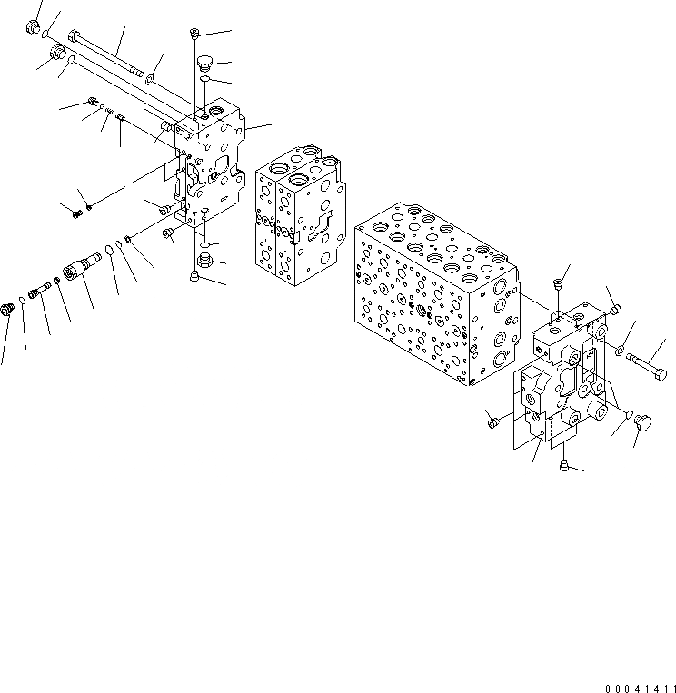 Схема запчастей Komatsu PC210-8K - ОСНОВН. КЛАПАН (-АКТУАТОР) (/) Y ОСНОВН. КОМПОНЕНТЫ И РЕМКОМПЛЕКТЫ