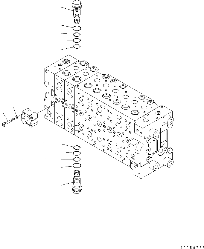 Схема запчастей Komatsu PC210-8K - ОСНОВН. КЛАПАН (-АКТУАТОР) (/) (ДЛЯ 2-СЕКЦИОНН. СТРЕЛЫ) Y ОСНОВН. КОМПОНЕНТЫ И РЕМКОМПЛЕКТЫ