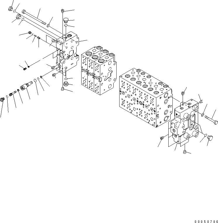 Схема запчастей Komatsu PC210-8K - ОСНОВН. КЛАПАН (-АКТУАТОР) (/) (ДЛЯ 2-СЕКЦИОНН. СТРЕЛЫ) Y ОСНОВН. КОМПОНЕНТЫ И РЕМКОМПЛЕКТЫ