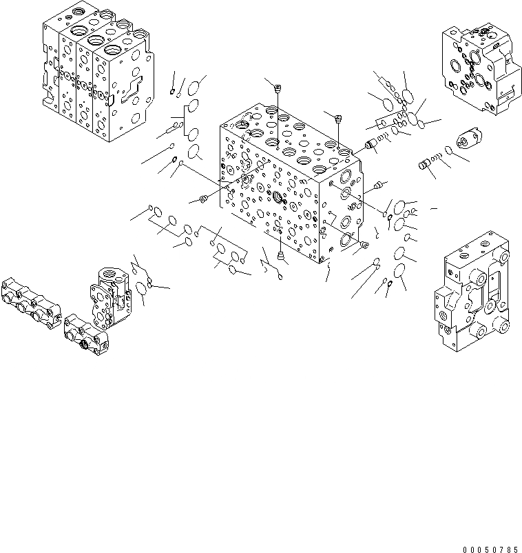 Схема запчастей Komatsu PC210-8K - ОСНОВН. КЛАПАН (-АКТУАТОР) (/) (ДЛЯ 2-СЕКЦИОНН. СТРЕЛЫ) Y ОСНОВН. КОМПОНЕНТЫ И РЕМКОМПЛЕКТЫ