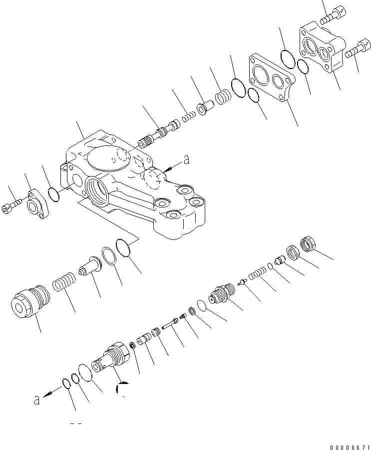 Схема запчастей Komatsu PC210-8K - ЗАКРЫВАЮЩИЙ КЛАПАН(ДЛЯ 2-СЕКЦИОНН. СТРЕЛЫ) (№K-) Y ОСНОВН. КОМПОНЕНТЫ И РЕМКОМПЛЕКТЫ