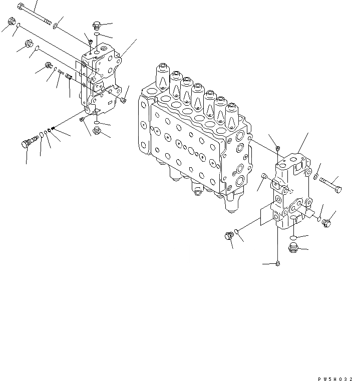 Схема запчастей Komatsu PC210LC-6K - ОСНОВН. КЛАПАН (-АКТУАТОР) (/)(№K-) ГИДРАВЛИКА