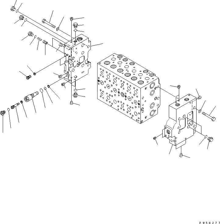 Схема запчастей Komatsu PC210LC-7-DA - ОСНОВН. КЛАПАН (7/) ОСНОВН. КОМПОНЕНТЫ И РЕМКОМПЛЕКТЫ