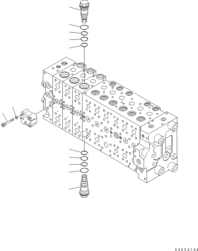 Схема запчастей Komatsu PC210LC-8K - ОСНОВН. КЛАПАН (-АКТУАТОР) (/) (ДЛЯ 2-СЕКЦИОНН. СТРЕЛЫ) Y ОСНОВН. КОМПОНЕНТЫ И РЕМКОМПЛЕКТЫ