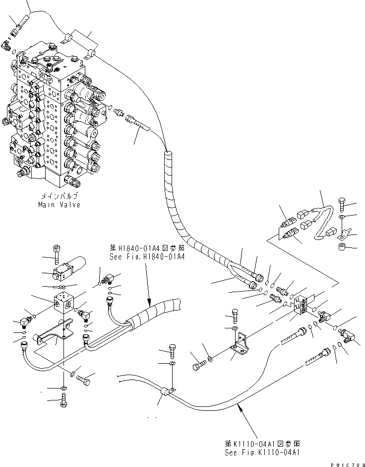 Схема запчастей Komatsu PC210LC-7-DG - ОСНОВН. ЛИНИЯ PPC (БЛОК) (СПЕЦ-Я ДЛЯ РАЗРУШ. ЗДАНИЙ) ГИДРАВЛИКА