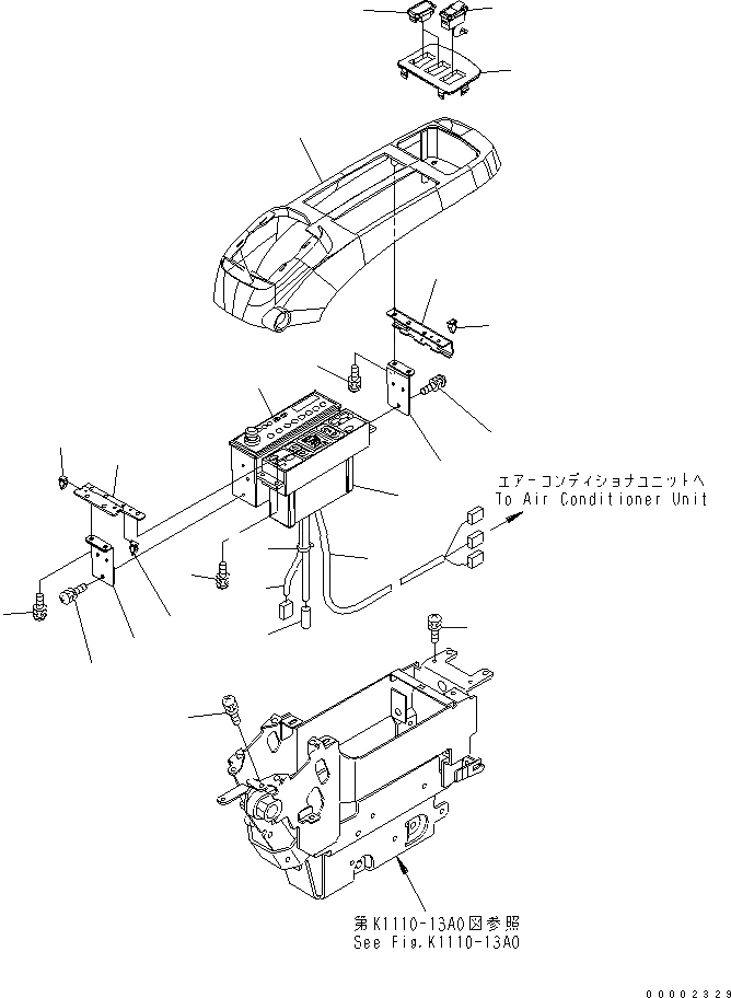 Схема запчастей Komatsu PC210LC-7-DG - ОСНОВН. КОНСТРУКЦИЯ (КОНСОЛЬ) (ВЕРХН.) (ЛЕВ.) (СПЕЦ-Я ДЛЯ РАЗРУШ. ЗДАНИЙ)(№-) КАБИНА ОПЕРАТОРА И СИСТЕМА УПРАВЛЕНИЯ