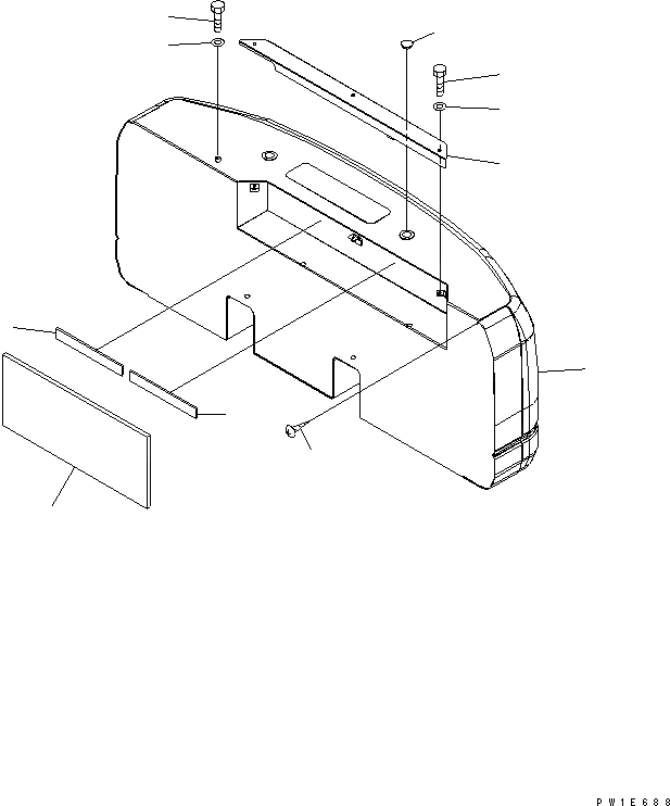 Схема запчастей Komatsu PC210LC-7-DG - ПРОТИВОВЕС ЧАСТИ КОРПУСА