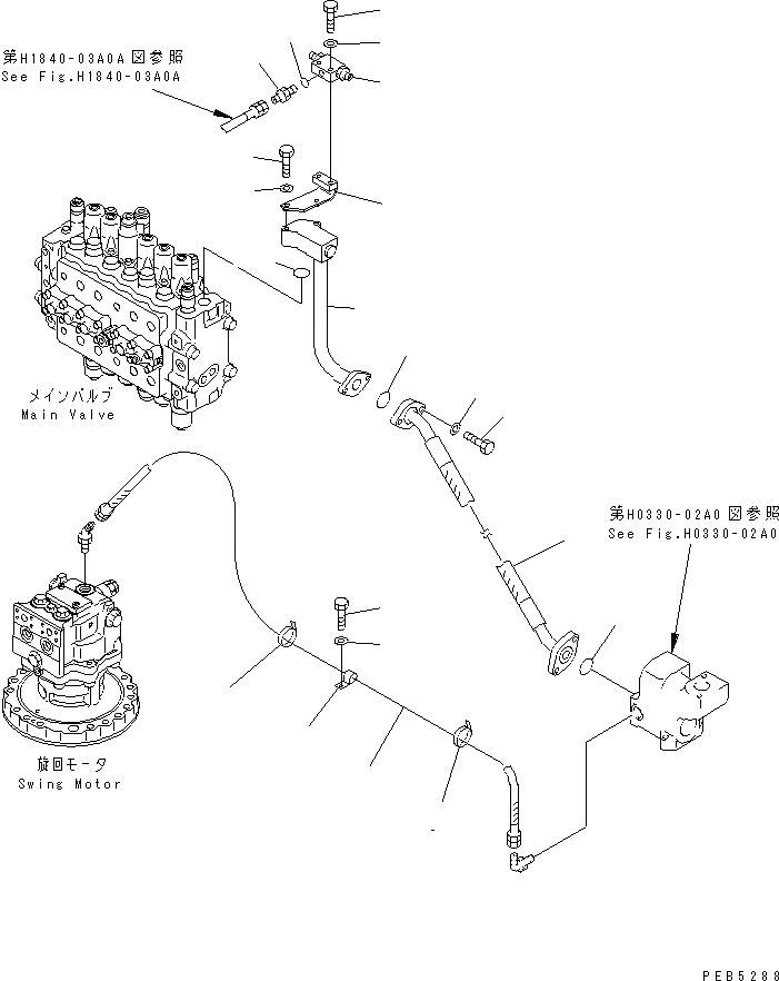 Схема запчастей Komatsu PC210LC-6 - ВОЗВРАТНАЯ ЛИНИЯ(ШЛАНГИ)(№98-98) ГИДРАВЛИКА