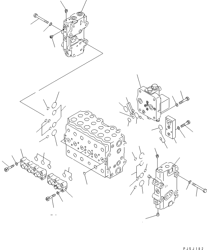 Схема запчастей Komatsu PC210LC-6 - ОСНОВН. КЛАПАН (/)(№-9) ОСНОВН. КОМПОНЕНТЫ И РЕМКОМПЛЕКТЫ