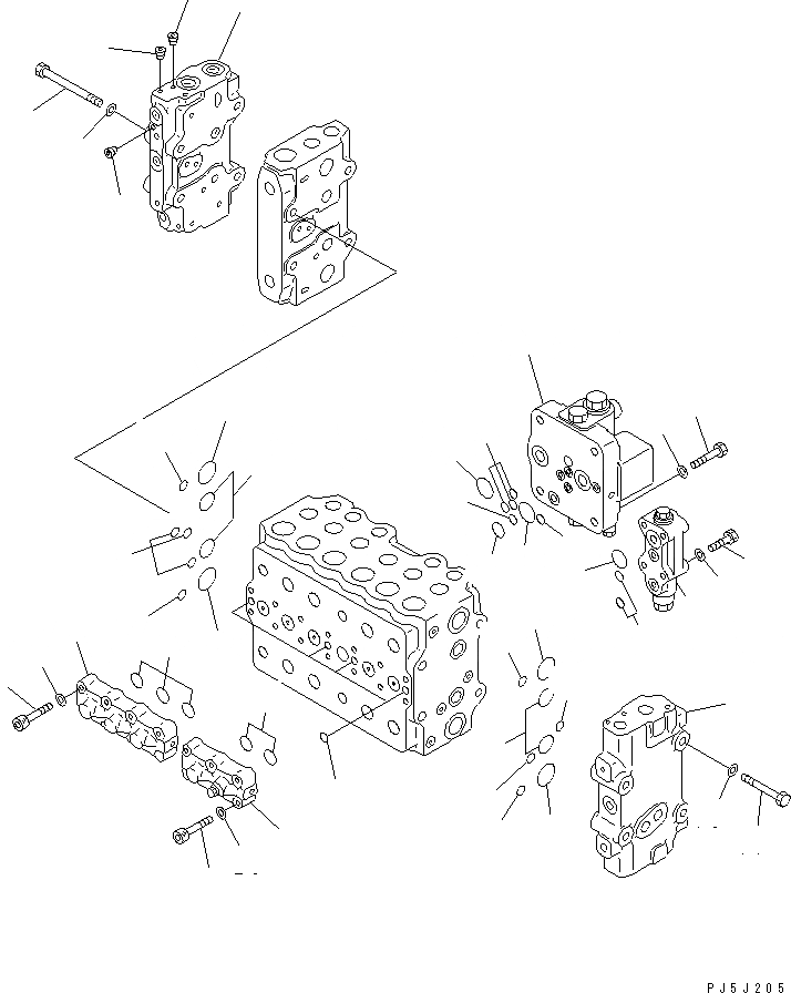 Схема запчастей Komatsu PC210LC-6 - ОСНОВН. КЛАПАН (-АКТУАТОР) (/) (БЕЗ КЛАПАН БЕЗОПАСНОСТИ)(№-99) ОСНОВН. КОМПОНЕНТЫ И РЕМКОМПЛЕКТЫ