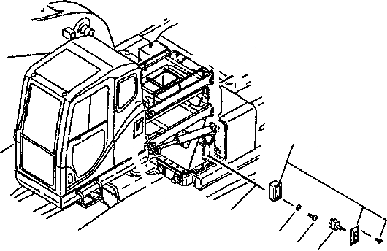 Схема запчастей Komatsu PC210MH-8 - ЭКСТРЕНН. НИЖН. (LIFT КАБИНА) TABLE OF CONTENTS PCMH-8