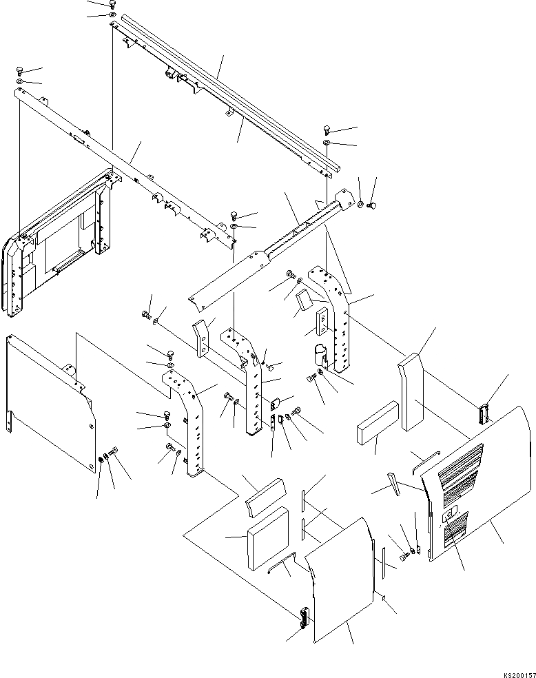 Схема запчастей Komatsu PC210MH-8 - ЛЕВ. ДВЕРЬ (КАБИНА) TABLE OF CONTENTS PCMH-8