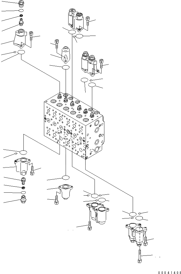 Схема запчастей Komatsu PC210NLC-8K - ОСНОВН. КЛАПАН (-АКТУАТОР) (/) (ДЛЯ 2-СЕКЦИОНН. СТРЕЛЫ) Y ОСНОВН. КОМПОНЕНТЫ И РЕМКОМПЛЕКТЫ