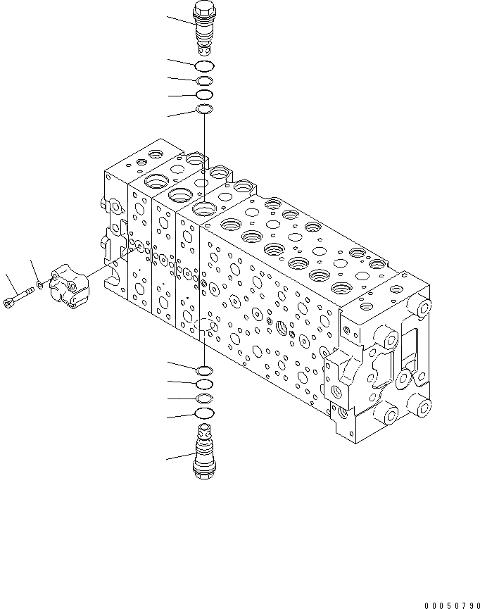 Схема запчастей Komatsu PC210NLC-8K - ОСНОВН. КЛАПАН (-АКТУАТОР) (7/) (ДЛЯ 2-СЕКЦИОНН. СТРЕЛЫ) Y ОСНОВН. КОМПОНЕНТЫ И РЕМКОМПЛЕКТЫ