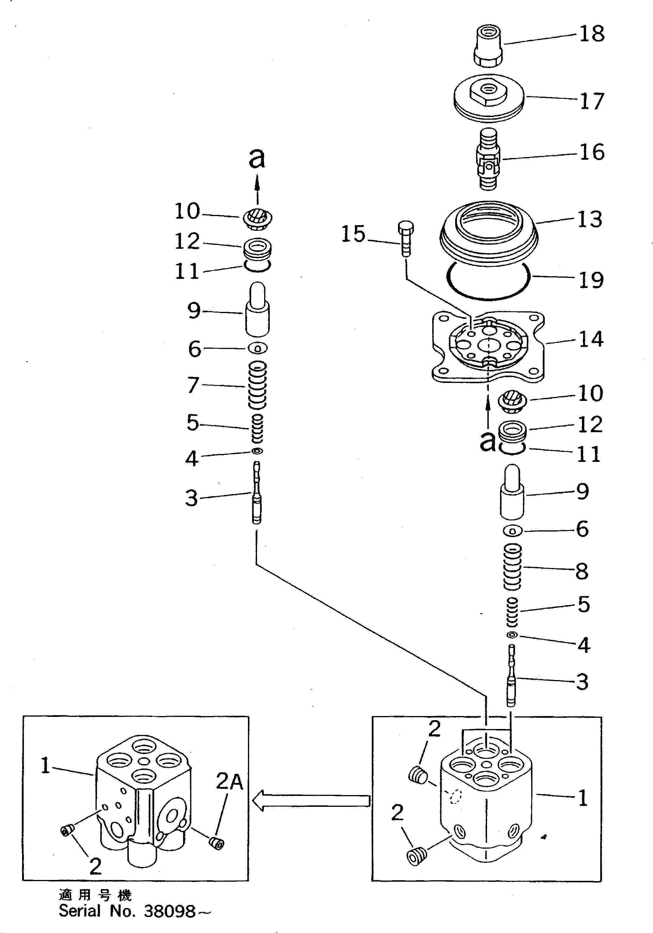 Схема запчастей Komatsu PC220-5 - P.P.C. КЛАПАН (ДЛЯ РАБОЧ. ОБОРУД-Я) (ДЛЯ WRIST УПРАВЛ-Е)(№-) УПРАВЛ-Е РАБОЧИМ ОБОРУДОВАНИЕМ