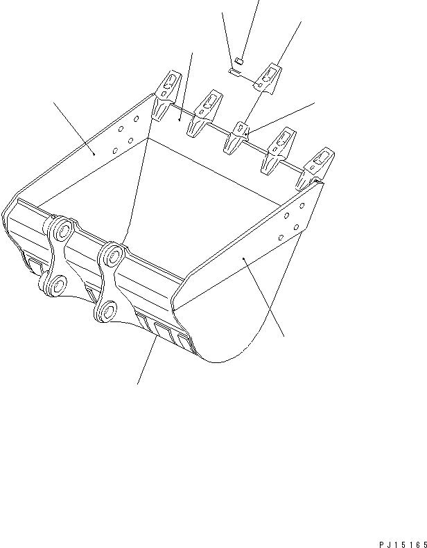 Схема запчастей Komatsu PC220-5 - КОВШ .M¤ MM (ВЕРТИКАЛЬН. ПАЛЕЦ) РАБОЧЕЕ ОБОРУДОВАНИЕ