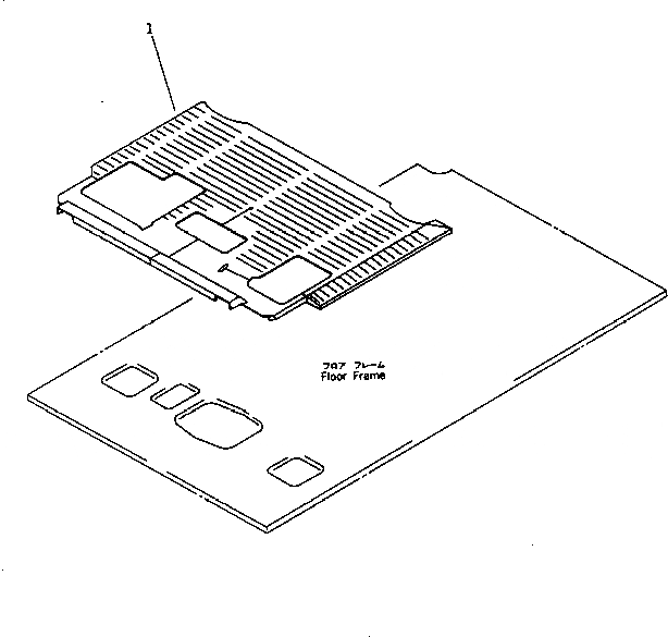 Схема запчастей Komatsu PC220-5 - ПОКРЫТИЕ ПОЛА(ДЛЯ УДЛИНН. РЫЧАГ УПРАВЛ-Е) ( ПЕДАЛЬ)(№-) ЧАСТИ КОРПУСА